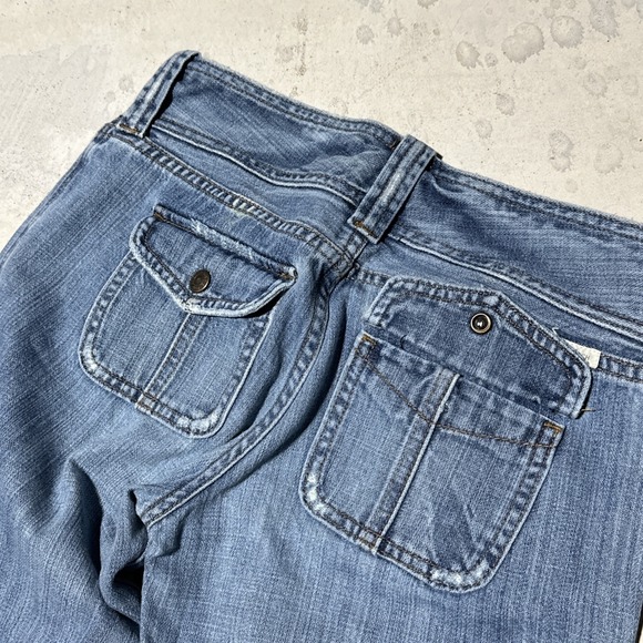 Vintage Abercrombie & Fitch Jeans Women's Y2K 29x32 Blue Medium Wash Flare - Picture 11 of 12